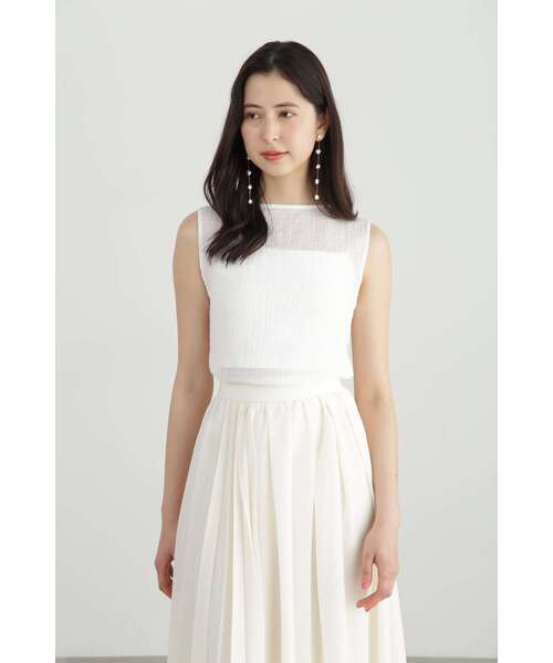 JILL STUART（ジルスチュアート）の「◆シュリンクノースリーブトップス（Tシャツ/カットソー・レディース・オレンジ/ネイビー/ライトグリーン/ホワイト・FREE）」の17枚目の写真