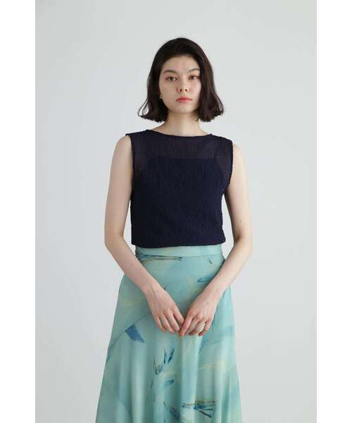 JILL STUART（ジルスチュアート）の「◆シュリンクノースリーブトップス（Tシャツ/カットソー・レディース・オレンジ/ネイビー/ライトグリーン/ホワイト・FREE）」の18枚目の写真