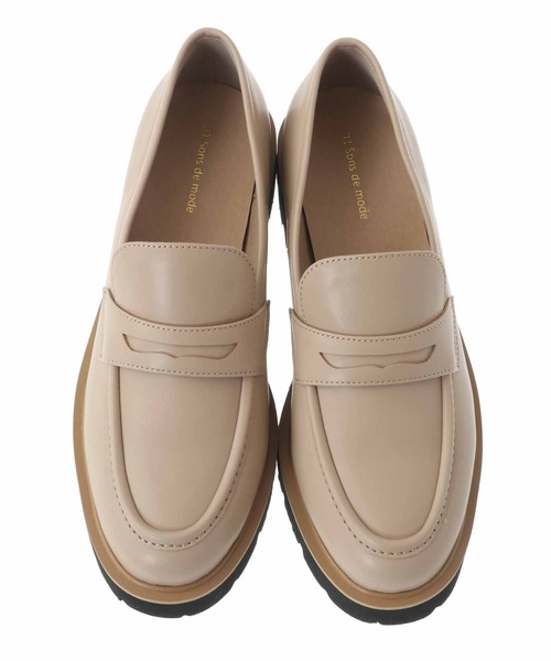 31 Sons de mode（トランテアン　ソン　ドゥ　モード）の「レインローファー（パンプス・レディース・ベージュ/ブラック・S/M/L）」の4枚目の写真