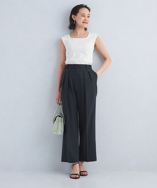 green label relaxing(グリーンレーベルリラクシング)の「デコルテ フレンチ プルオーバー カットソー(Tシャツ/カットソー・レディース・その他1/オレンジ/オフホワイト/ブラック・FREE)」の8枚目の写真