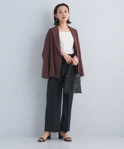 green label relaxing(グリーンレーベルリラクシング)の「デコルテ フレンチ プルオーバー カットソー(Tシャツ/カットソー・レディース・その他1/オレンジ/オフホワイト/ブラック・FREE)」の22枚目の写真