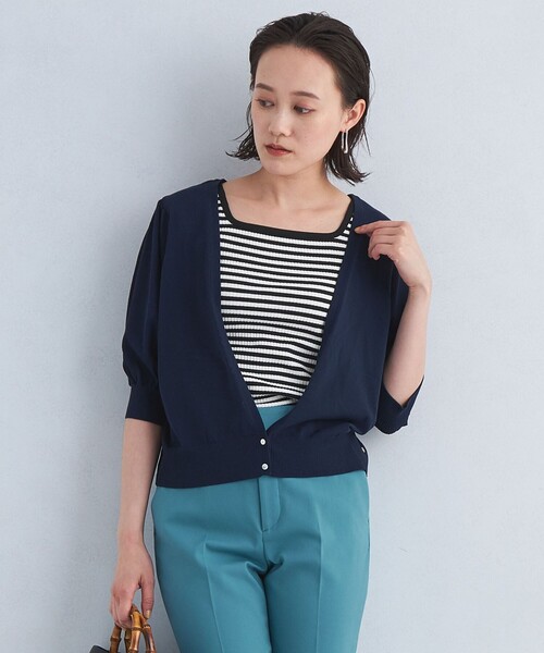 green label relaxing(グリーンレーベルリラクシング)の「デコルテ フレンチ プルオーバー カットソー(Tシャツ/カットソー・レディース・その他1/オレンジ/オフホワイト/ブラック・FREE)」の16枚目の写真