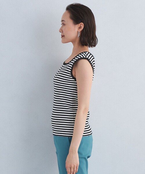 green label relaxing(グリーンレーベルリラクシング)の「デコルテ フレンチ プルオーバー カットソー(Tシャツ/カットソー・レディース・その他1/オレンジ/オフホワイト/ブラック・FREE)」の20枚目の写真