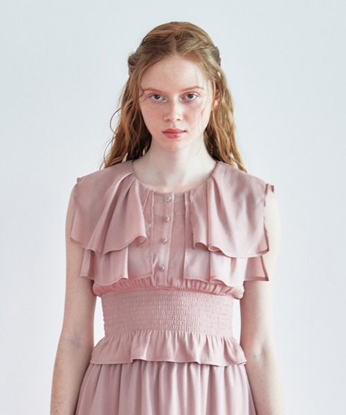 REDYAZEL(レディアゼル)の「シャイニー楊柳フリルブラウス(シャツ/ブラウス・レディース・ブラック/ピンク/グレー・FREE)」の17枚目の写真