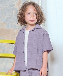 BIG FIELD | ボーダーシャーリングオープンカラーシャツ(シャツ/ブラウス)