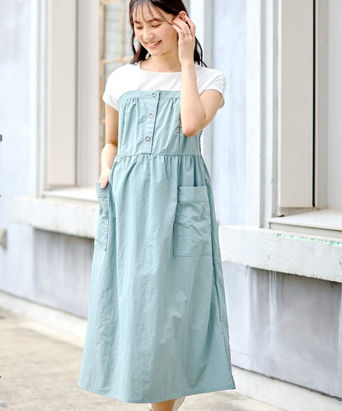 フロントボタンドッキングミニワンピ レトロ チェック 盛れる フロントボタンドッキングミニワンピ レトロ チェック 盛れる