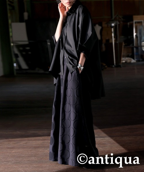 antiqua(アンティカ)の「ドルマンシャツ(シャツ/ブラウス・レディース・ブラック/ブルー・ONESIZE)」の13枚目の写真