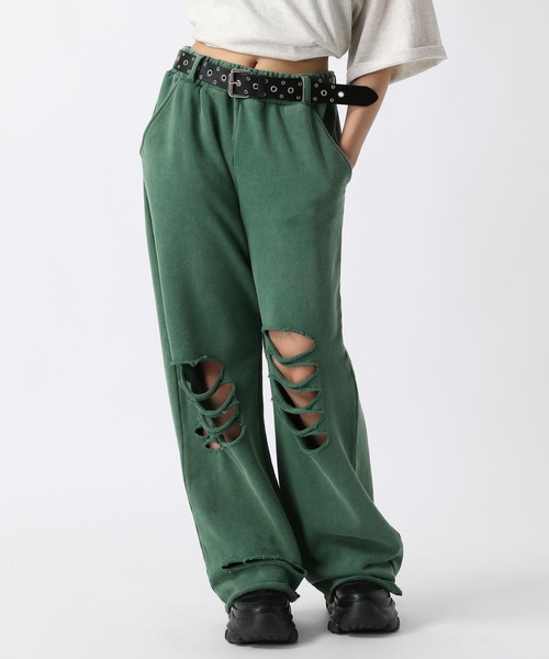 PAGEBOY（ページボーイ）の「ダメージウラケパンツ（その他パンツ・レディース・ブラック/ダークグリーン・FREE）」の8枚目の写真