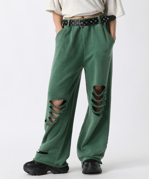 PAGEBOY（ページボーイ）の「ダメージウラケパンツ（その他パンツ・レディース・ブラック/ダークグリーン・FREE）」の10枚目の写真