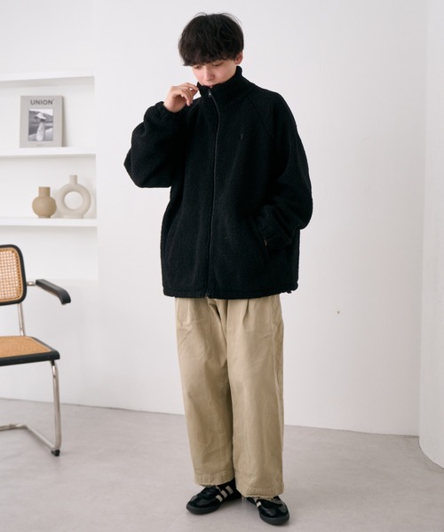 セール】U.S. POLO ASSN. スタンドカラー ボアフリース ジャケット