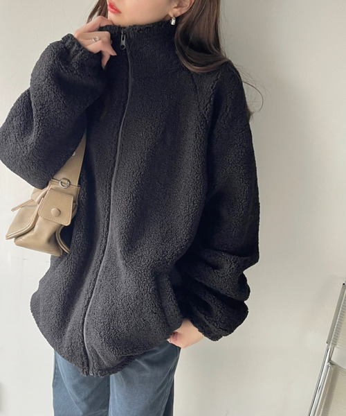 セール】U.S. POLO ASSN. スタンドカラー ボアフリース ジャケット