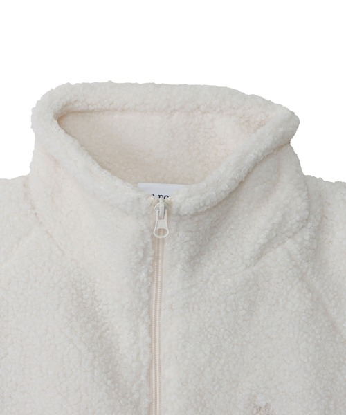 U.S. POLO ASSN.（ユーエスポロアッスン）の「U.S. POLO ASSN. スタンドカラー ボアフリース ジャケット（ブルゾン・レディース・アイボリー/ブラック/ベージュ/オレンジ/ダークブルー・M/L）」の19枚目の写真