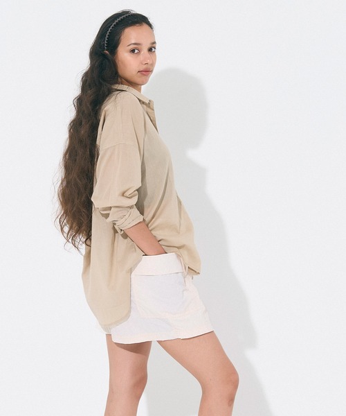 coca（coca）（コカ）の「ワッシャーナイロンキュロット/撥水（カーゴパンツ・レディース・ブラック/カーキ/ライトベージュ/レッド/ホワイト・M/L/S）」の18枚目の写真