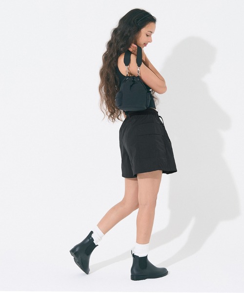 coca（coca）（コカ）の「ワッシャーナイロンキュロット/撥水（カーゴパンツ・レディース・ブラック/カーキ/ライトベージュ/レッド/ホワイト・M/L/S）」の13枚目の写真