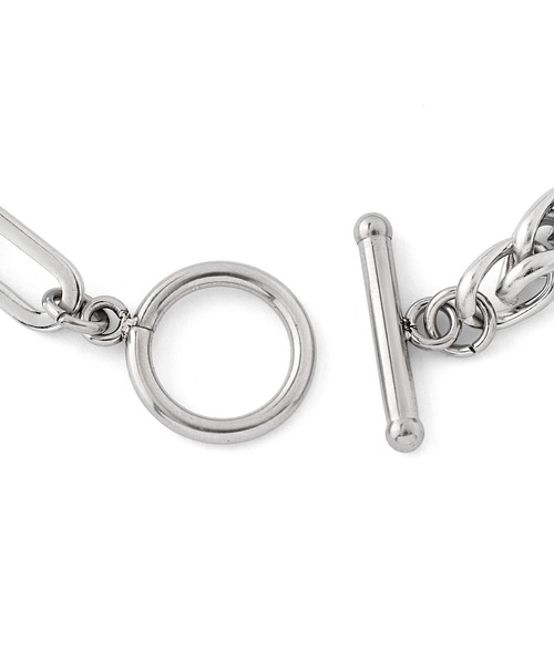 ANEMONE（アネモネ）の「【ステンレス】コンビチェーンマンテルブレスレット（ブレスレット・レディース・シルバー・FREE）」の4枚目の写真