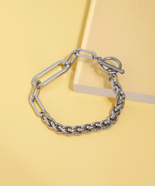 ANEMONE（アネモネ）の「【ステンレス】コンビチェーンマンテルブレスレット（ブレスレット・レディース・シルバー・FREE）」の6枚目の写真