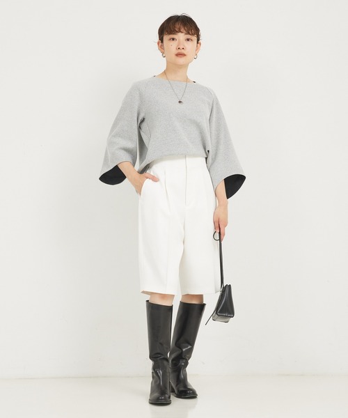 qualite（カリテ）の「ブークレージャージプルオーバー（Tシャツ/カットソー・レディース・ベージュ/アイボリー/グレー・フリー）」の9枚目の写真