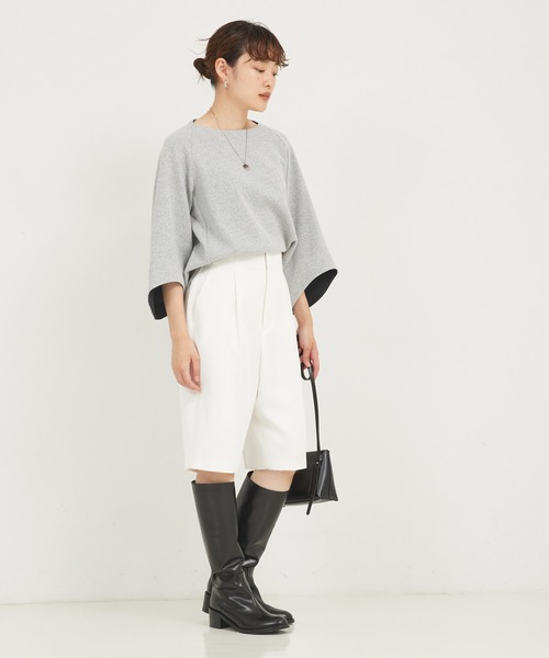 【24AW新作新品タグ付】qualiteカリテ　ブークレージャージプルオーバー qualite（カリテ）の「ブークレージャージプルオーバー（Tシャツ