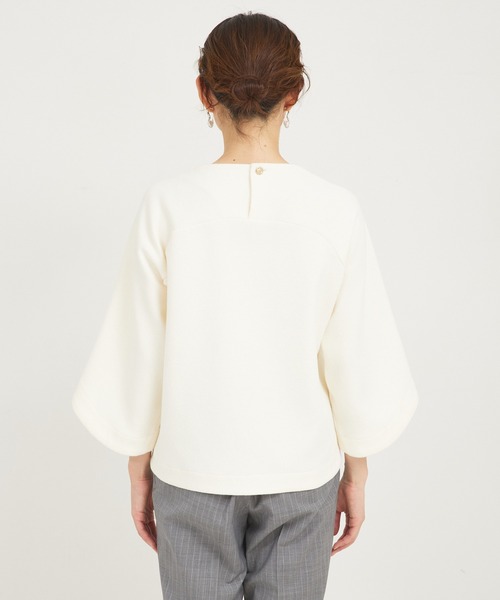 qualite（カリテ）の「ブークレージャージプルオーバー（Tシャツ/カットソー・レディース・ベージュ/アイボリー/グレー・フリー）」の6枚目の写真