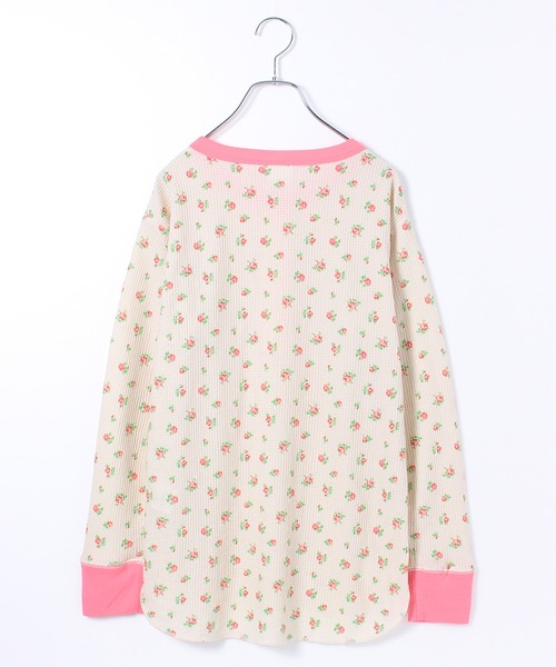 JEMORGAN（ジェーイーモーガン）の「【JEMORGAN / ジェーイーモーガン】花柄ワッフル クレリックヘンリーネックロンＴ レディース 長袖 カットソー(PACK入り)（Tシャツ/カットソー・レディース・ブルー系1/ピンク系1/パープル系1/ブルー系2・F）」の16枚目の写真