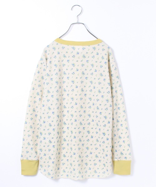 JEMORGAN（ジェーイーモーガン）の「【JEMORGAN / ジェーイーモーガン】花柄ワッフル クレリックヘンリーネックロンＴ レディース 長袖 カットソー(PACK入り)（Tシャツ/カットソー・レディース・ブルー系1/ピンク系1/パープル系1/ブルー系2・F）」の12枚目の写真