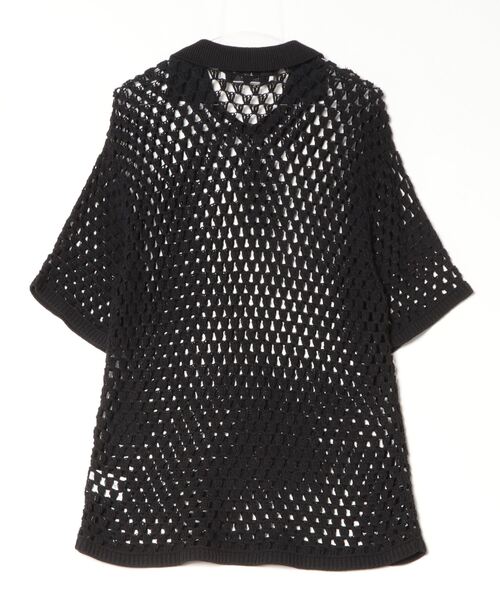 bal（バル）の「【BAL】バル　BAL　CHECK LOOSE GAUZE SKIPPER POLO（Tシャツ/カットソー・メンズ・ブラック系その他・2）」の2枚目の写真