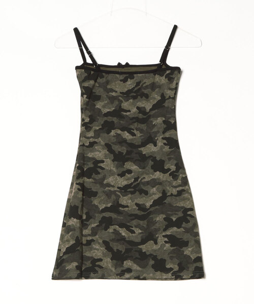 LYEON（リヨン）の「カモフラージュキャミワンピース/迷彩柄ミニ