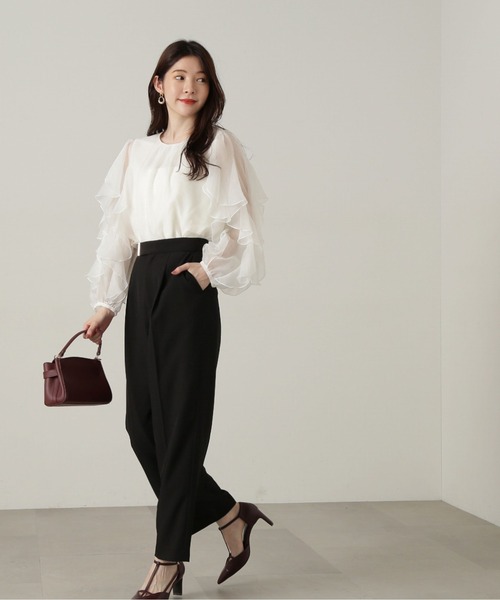 PROPORTION BODY DRESSING(プロポーションボディドレッシング)の「金具付きストレートパンツ / 1214230900(その他パンツ・レディース・ブラック/ベージュ・X-SMALL/SMALL/MEDIUM)」の6枚目の写真