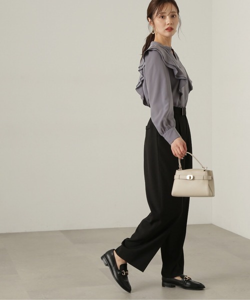 PROPORTION BODY DRESSING(プロポーションボディドレッシング)の「金具付きストレートパンツ / 1214230900(その他パンツ・レディース・ブラック/ベージュ・X-SMALL/SMALL/MEDIUM)」の12枚目の写真