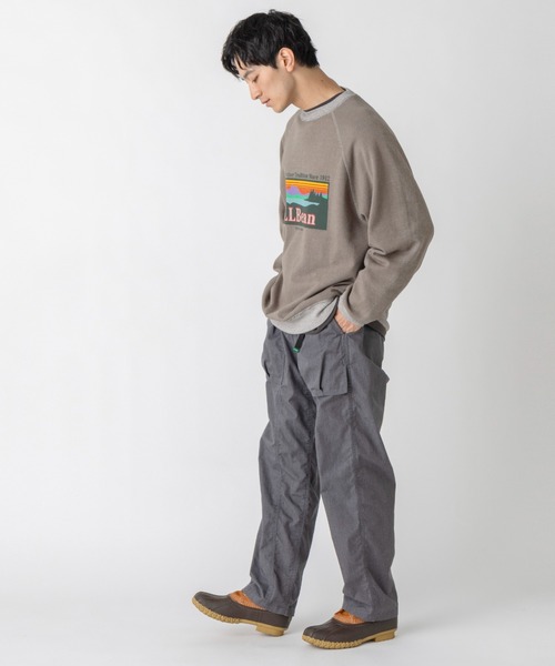 L.L.Bean(エルエルビーン)の「【JAPAN EDITION】ポーテージ・クルーネック・スウェットシャツ(スウェット・メンズ・ライトグレー/チャコール/グリーン系・MEDIUM/LARGE)」の20枚目の写真