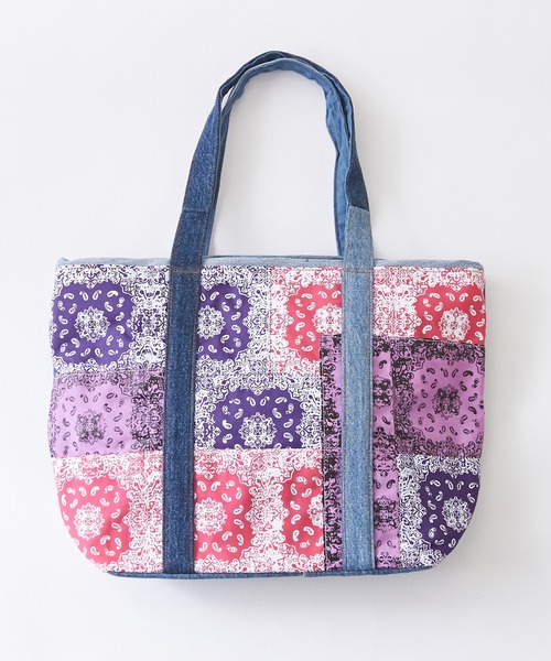 CUBE SUGAR（キューブシュガー）の「ペイズリー柄トートバッグ（トートバッグ・レディース・ブルー系その他/パープル系その他・M）」の9枚目の写真