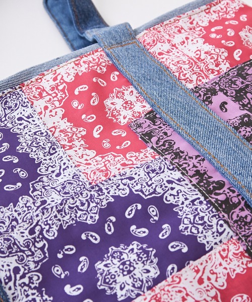 CUBE SUGAR（キューブシュガー）の「ペイズリー柄トートバッグ（トートバッグ・レディース・ブルー系その他/パープル系その他・M）」の18枚目の写真
