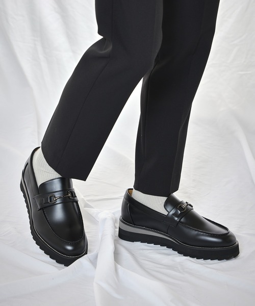 SETUP7(セットアップセブン)の「【HAUS】SHARK SOLE BIT LOAFERS シャークソール ビットローファー /Pu レザーローファー(ローファー・メンズ・ブラック・M/S/LL/L)」の7枚目の写真