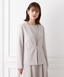 AIMER | バックペプラムVネックノーカラージャケット(ノーカラージャケット)