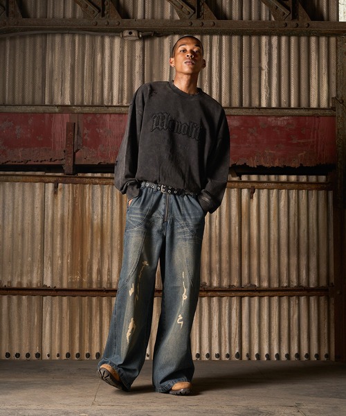 ANDER HUNK グラフィティバギーデニムパンツ ANDER HUNK（アンダーハンク）の「Graffiti Baggy Denim Pants