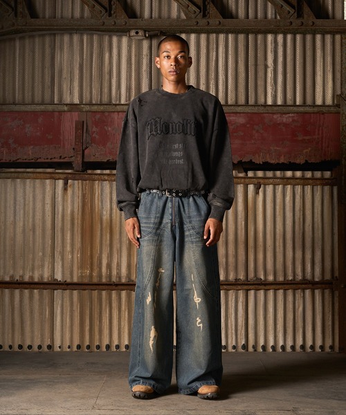 ANDER HUNK グラフィティバギーデニムパンツ アンダーハンク ANDER HUNK（アンダーハンク）の「Graffiti Baggy Denim Pants