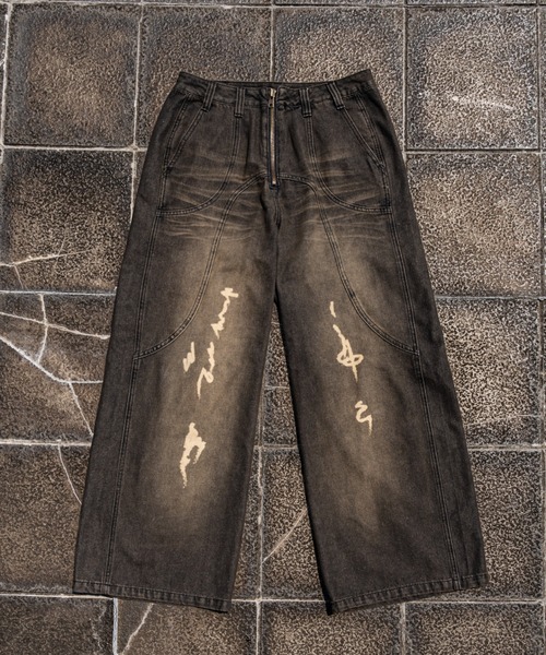 ANDER HUNK グラフィティバギーデニムパンツ アンダーハンク ANDER HUNK（アンダーハンク）の「Graffiti Baggy Denim Pants