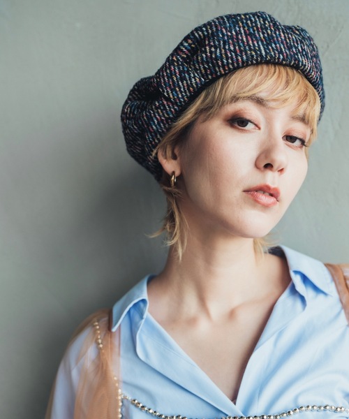 ORIENT（オリエント）の「Tweedelle【ﾂｲｰﾃﾞﾙ】（ハンチング/ベレー帽・レディース・グリーン/グレー/ネイビー・FREE）」の12枚目の写真