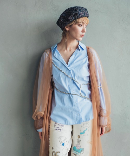 ORIENT（オリエント）の「Tweedelle【ﾂｲｰﾃﾞﾙ】（ハンチング/ベレー帽・レディース・グリーン/グレー/ネイビー・FREE）」の6枚目の写真