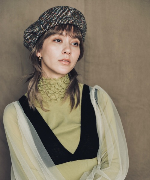 ORIENT（オリエント）の「Tweedelle【ﾂｲｰﾃﾞﾙ】（ハンチング/ベレー帽・レディース・グリーン/グレー/ネイビー・FREE）」の11枚目の写真