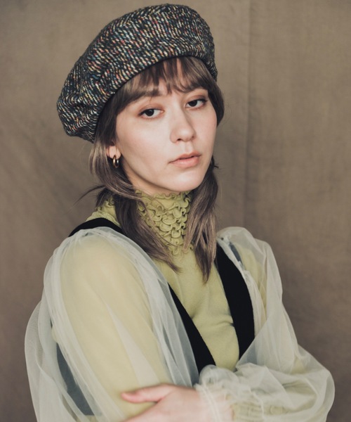 ORIENT（オリエント）の「Tweedelle【ﾂｲｰﾃﾞﾙ】（ハンチング/ベレー帽・レディース・グリーン/グレー/ネイビー・FREE）」の8枚目の写真