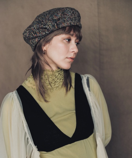 ORIENT（オリエント）の「Tweedelle【ﾂｲｰﾃﾞﾙ】（ハンチング/ベレー帽・レディース・グリーン/グレー/ネイビー・FREE）」の9枚目の写真