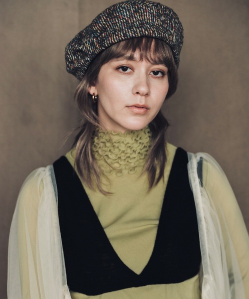 ORIENT（オリエント）の「Tweedelle【ﾂｲｰﾃﾞﾙ】（ハンチング/ベレー帽・レディース・グリーン/グレー/ネイビー・FREE）」の10枚目の写真