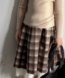 aimoha（アイモハ）の「【aimoha-KIDS-】レースレイヤードスカート（スカート・キッズ）」