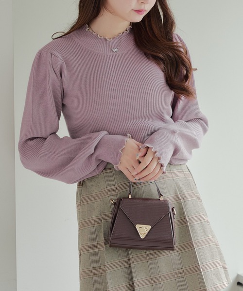 Another Branch olive des olive(アナザーブランチオリーブデオリーブ)の「パワショルリブプルオーバー(ニット/セーター・レディース・ラベンダー/ボルドー/グリーン/チャコールグレー/その他12/オフホワイト/ブラック/グレイッシュベージュ・FREE)」の17枚目の写真