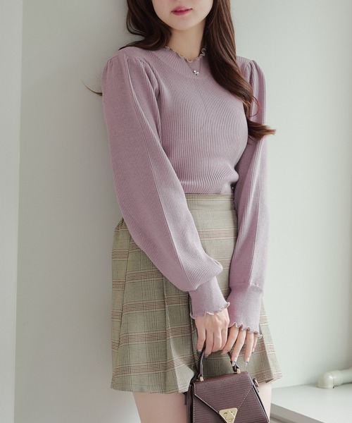 Another Branch olive des olive(アナザーブランチオリーブデオリーブ)の「パワショルリブプルオーバー(ニット/セーター・レディース・ラベンダー/ボルドー/グリーン/チャコールグレー/その他12/オフホワイト/ブラック/グレイッシュベージュ・FREE)」の21枚目の写真