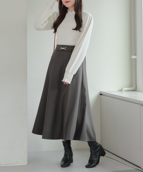 Another Branch olive des olive(アナザーブランチオリーブデオリーブ)の「パワショルリブプルオーバー(ニット/セーター・レディース・ラベンダー/ボルドー/グリーン/チャコールグレー/その他12/オフホワイト/ブラック/グレイッシュベージュ・FREE)」の15枚目の写真