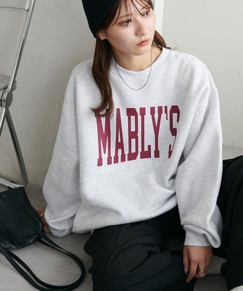DISCOAT(ディスコート)の「【新色追加!/ユニセックス/WEB限定】MALBLYSロゴプリントスウェット(Tシャツ/カットソー・レディース・ネイビー/キャメル/ライトグレー/チャコールグレー/グレー・FREE)」の4枚目の写真