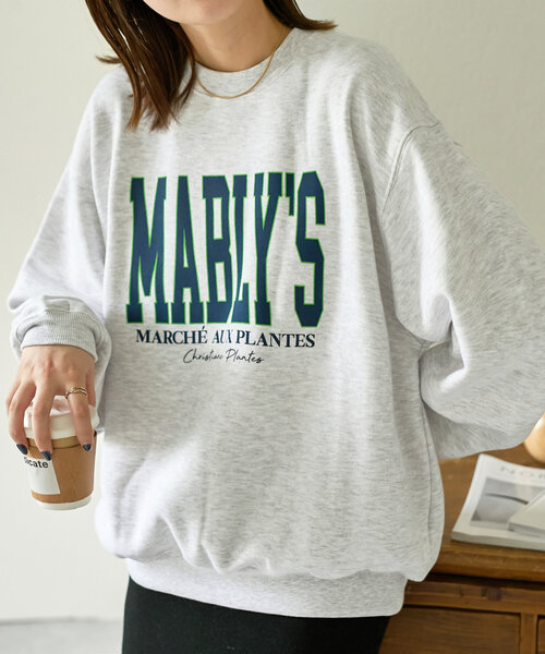 DISCOAT(ディスコート)の「【新色追加!/ユニセックス/WEB限定】MALBLYSロゴプリントスウェット(Tシャツ/カットソー・レディース・ネイビー/キャメル/ライトグレー/チャコールグレー/グレー・FREE)」の3枚目の写真