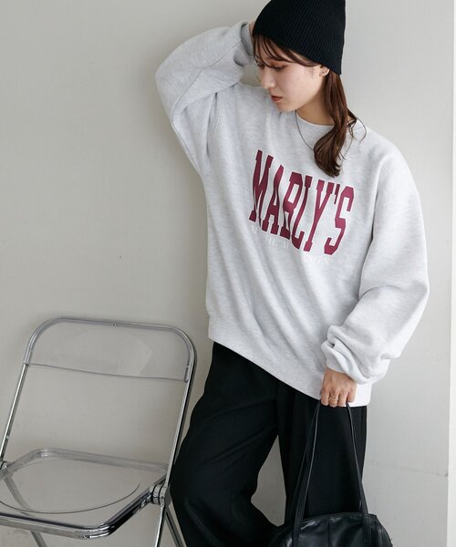DISCOAT(ディスコート)の「【新色追加!/ユニセックス/WEB限定】MALBLYSロゴプリントスウェット(Tシャツ/カットソー・レディース・ネイビー/キャメル/ライトグレー/チャコールグレー/グレー・FREE)」の11枚目の写真